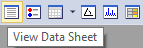 View Data Sheet toolbar button